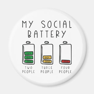 Mitt Social-batteri Magnet