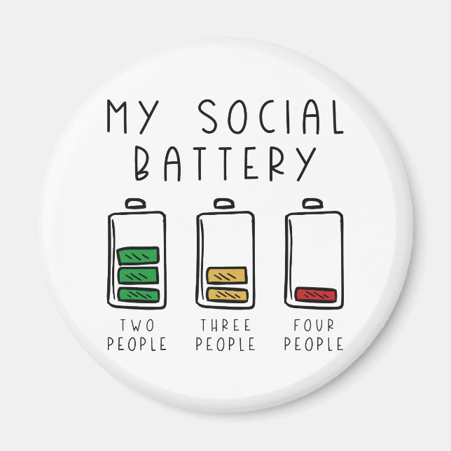 Mitt Social-batteri Magnet (Framsidan)