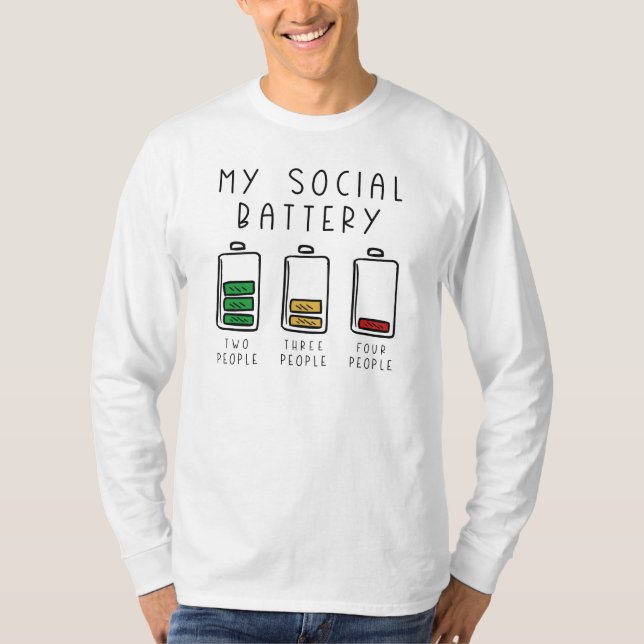 Mitt Social-batteri T Shirt (Framsida)