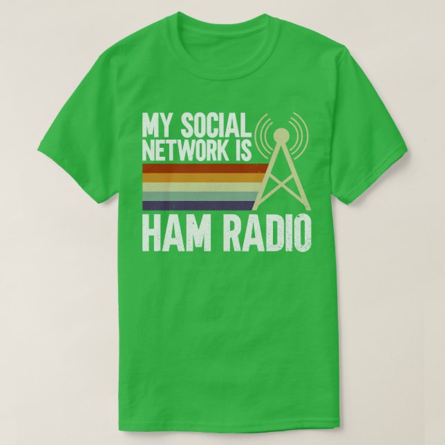 Mitt Social-nätverk är Ham Radio Ham Radio Radio O T Shirt (Design framsida)
