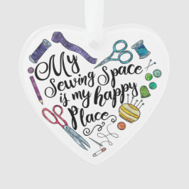 Mitt sömnadutrymme är min lyckliga ställeprydnad