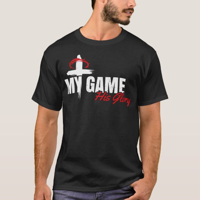 Mitt spel Hans Glory Jesus Christian Idrottsman Gi T Shirt (Framsida)