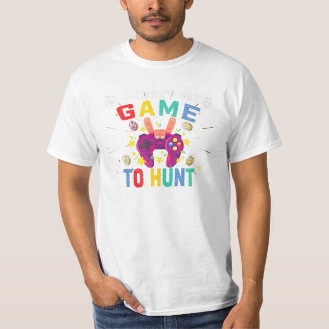Mitt spel till Hunt Egg Påsk T Shirt (Framsida)