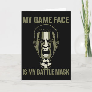 Mitt spelansikte är min Byttle-mask Fotboll Fan Ka Kort