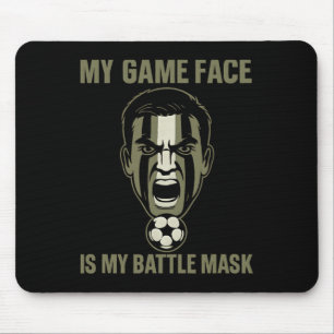 Mitt spelansikte är min Byttle-mask Fotboll Fan Ka Musmatta