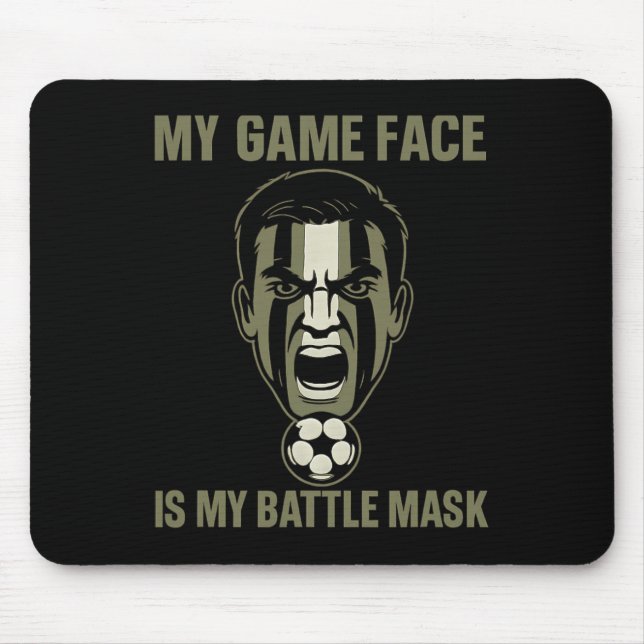 Mitt Spelansikte Är Min Ttle Mask Fotboll Fan Kamo Musmatta (Framsidan)