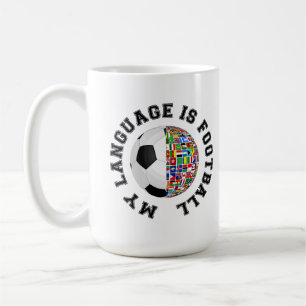 Mitt Språk Är Fotboll Kaffemugg