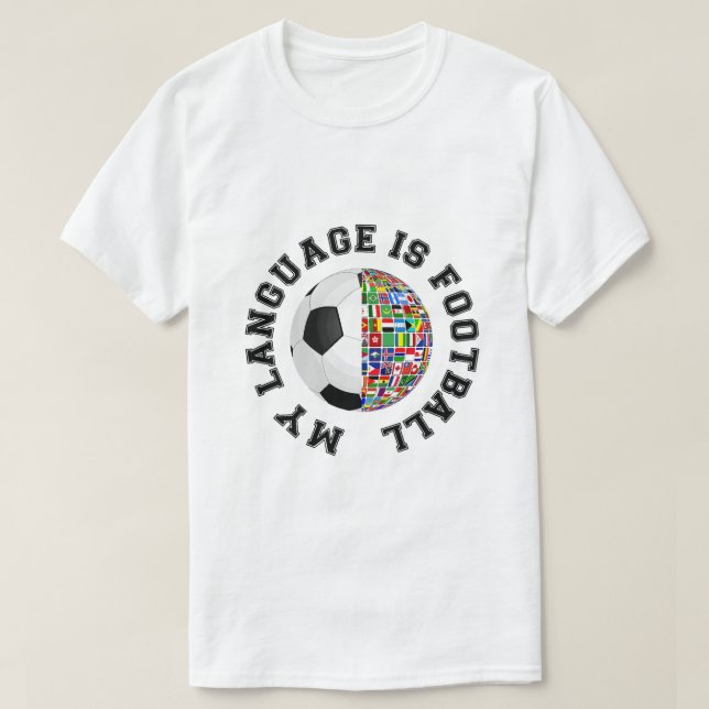 Mitt Språk Är Fotboll T Shirt (Design framsida)