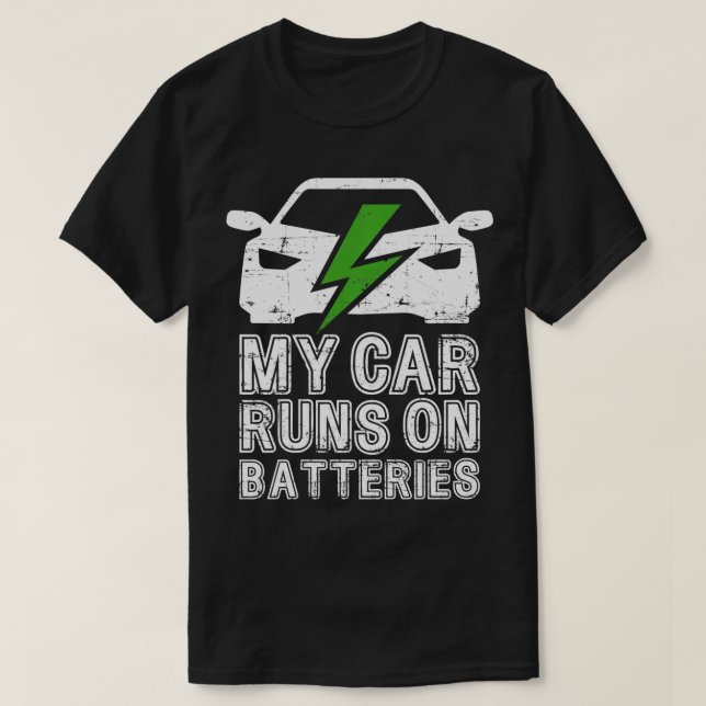 Mitt Springa på batterier, citat E s EV Electric 1 T Shirt (Design framsida)
