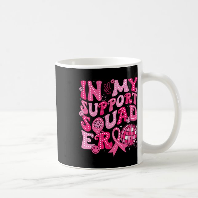 Mitt stöd för Era Groovy Breast Cancer Awarenes Kaffemugg (Höger)