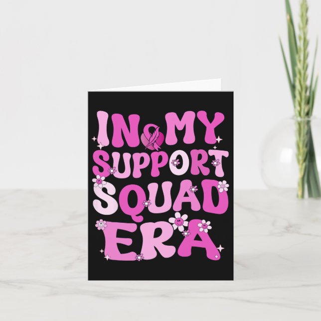 Mitt stöd för Era Groovy Breast Cancer Awarenes Kort (Framsida)
