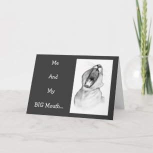 MITT STORA MOUTH-KORT: Lejon: Pencil Art Kort