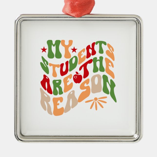 Mitt Studenter är orsaken Julgransprydnad Metall (Framsidan)