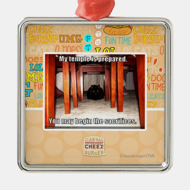 Mitt tempel förbereds julgransprydnad metall (Framsidan)