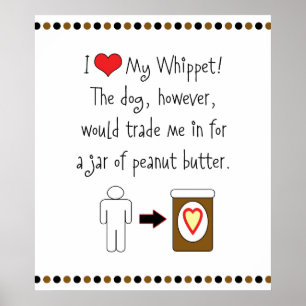 Mitt textutdrag Kärlek-peanut-knapp Poster