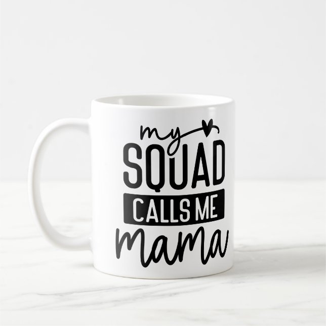 Mitt torget kallar mig Mamma Cute Funny Mors dag Kaffemugg (Vänster)