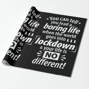 Mitt tråkiga liv i lockdown - rolig pandemi-sats presentpapper