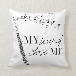 Mitt Trollspö har valt mig Flute Black & White Typ Kudde