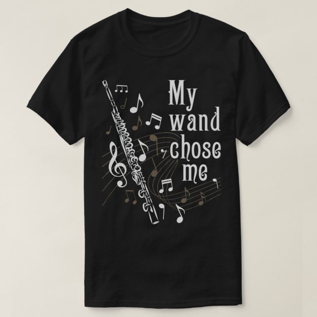 Mitt Trollspö har valt mig Flute Player Flutist Ma T Shirt (Design framsida)