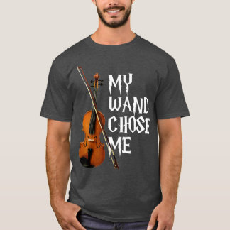 Mitt Trollspö valde mig Violin Violinist Gift T Shirt