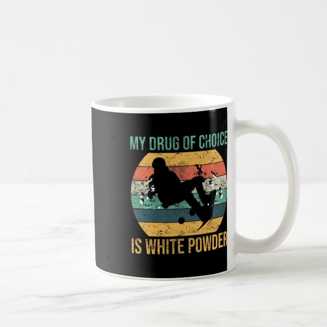 Mitt val är Vitt pulver Snowboarding Adv Kaffemugg (Höger)