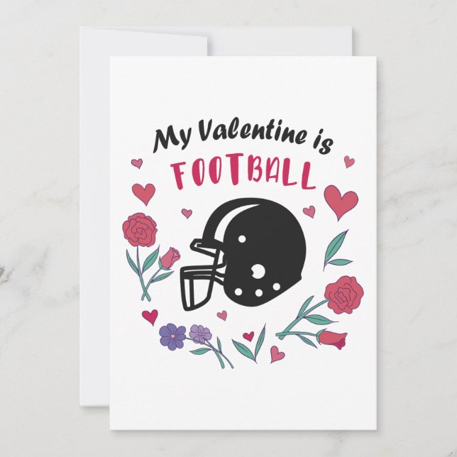 Mitt Valentine är vykort för fotboll (Framsida)