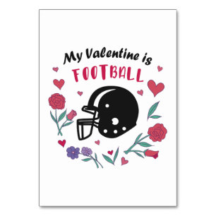 Mitt Valentine är vykort för fotboll Bordsnummer