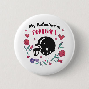 Mitt Valentine är vykort för fotboll Knapp