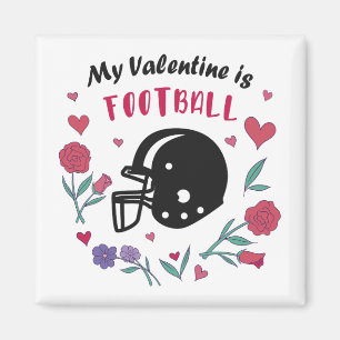 Mitt Valentine är vykort för fotboll Magnet