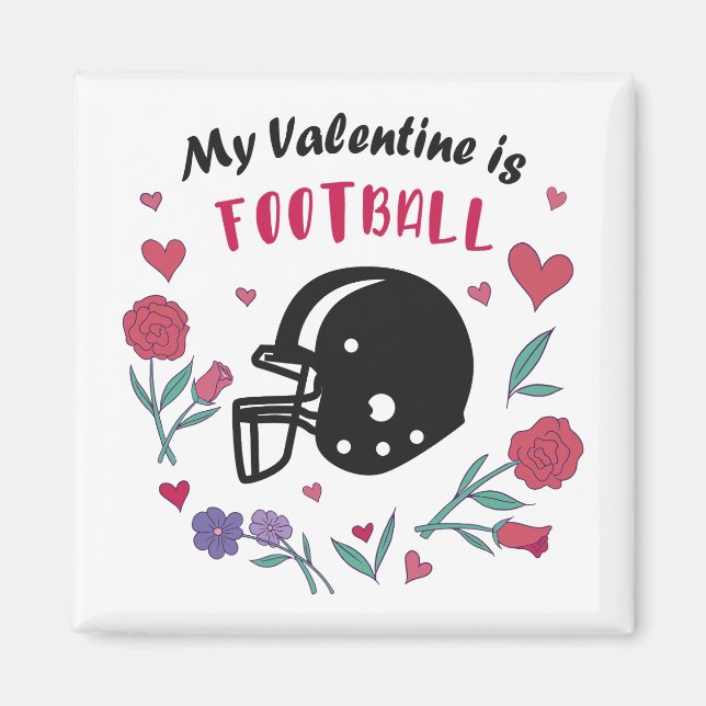 Mitt Valentine är vykort för fotboll Magnet (Framsidan)