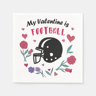 Mitt Valentine är vykort för fotboll Pappersservett