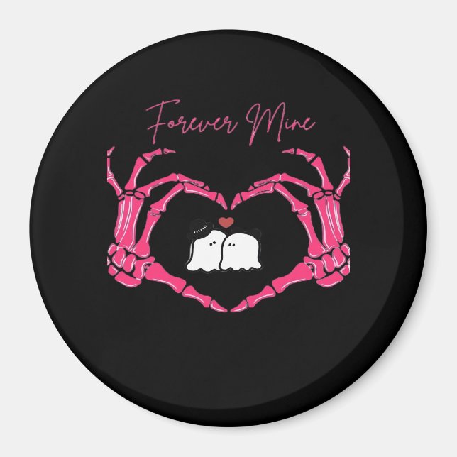Mitt, Valentines day Classic - Skeleton Händer Hea Magnet (Framsidan)