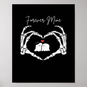 Mitt, Valentines day Classic - Skeleton Händer Hea Poster