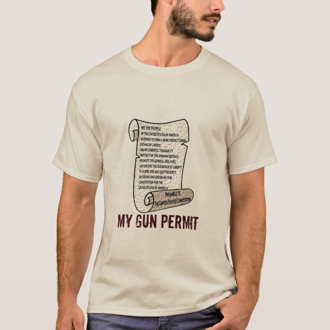 Mitt vapentillstånd är US-konstitutionen Tee Shirt (Framsida)