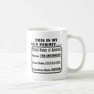 Mitt vapentillstånd förfaller aldrig kaffemugg