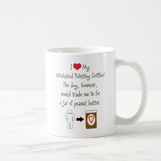 Mitt Wirehaired peka smör för Griffon Kaffemugg (Höger)