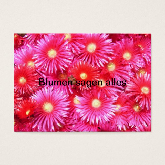 Mittagsblumen Visitkort (Framsidan)
