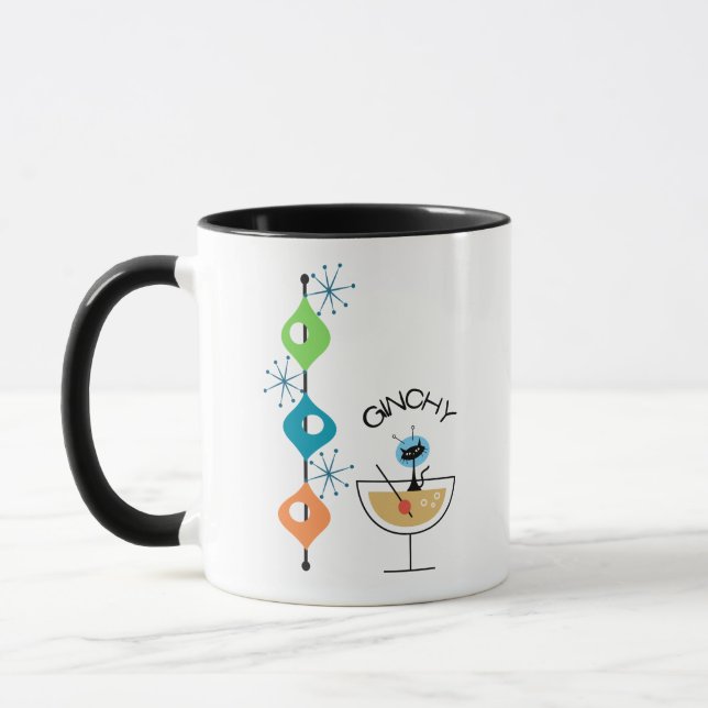 Mittårhundradets moderna kattplats för kaffe mugg  (Vänster)