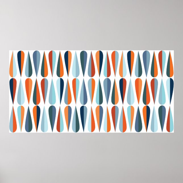 Mittårhundradets moderna stil-reflexfri mönster wi poster (Framsidan)