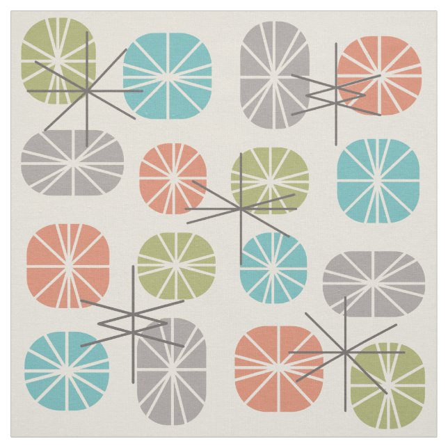 Mittårhundradets Mönster Oblongs färgstarka flerfä Tyg (Provkarta)