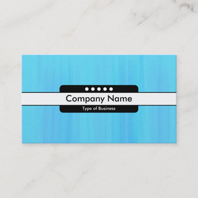 Mittband 5-prickar - blå målad Struktur Visitkort (Framsida)