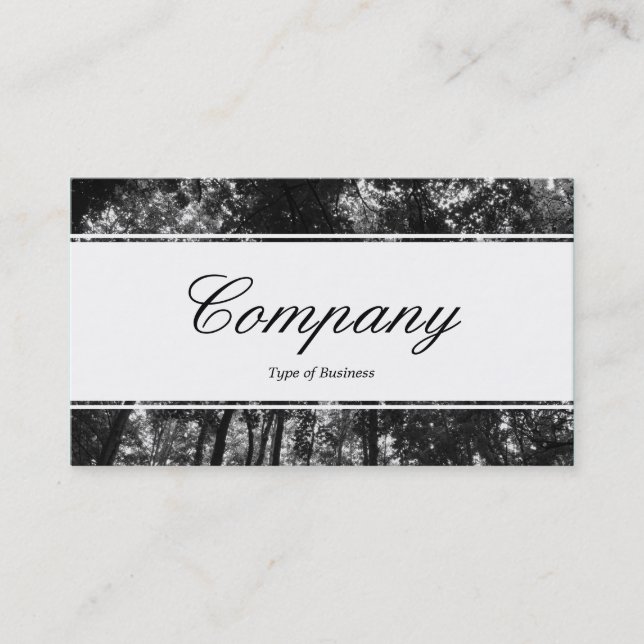 Mittband (kantad) - Script - Woodland Canopy 01 Visitkort (Framsida)