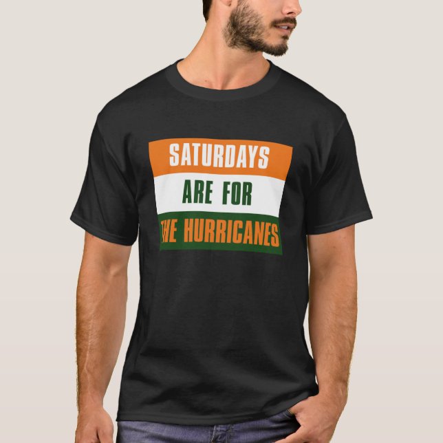 Mittdagar är till orkanerna Miami Universiteten T Shirt (Framsida)