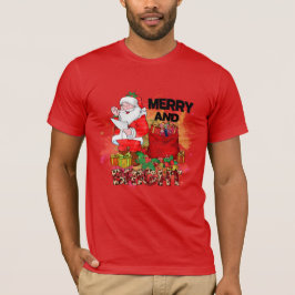 Mittel och Bright Santa Sack av gåvor T Shirt