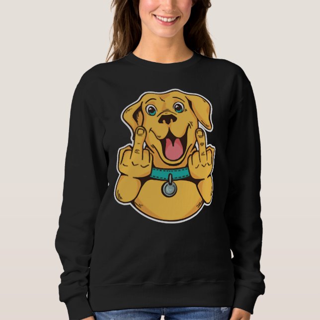 Mittelfinger Labrador Retriever T Shirt (Framsida)