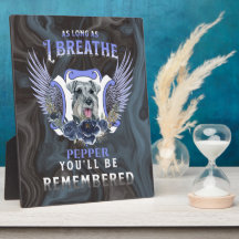 Mittelschnauzer Så Långt Jag Andas Minnesmärke