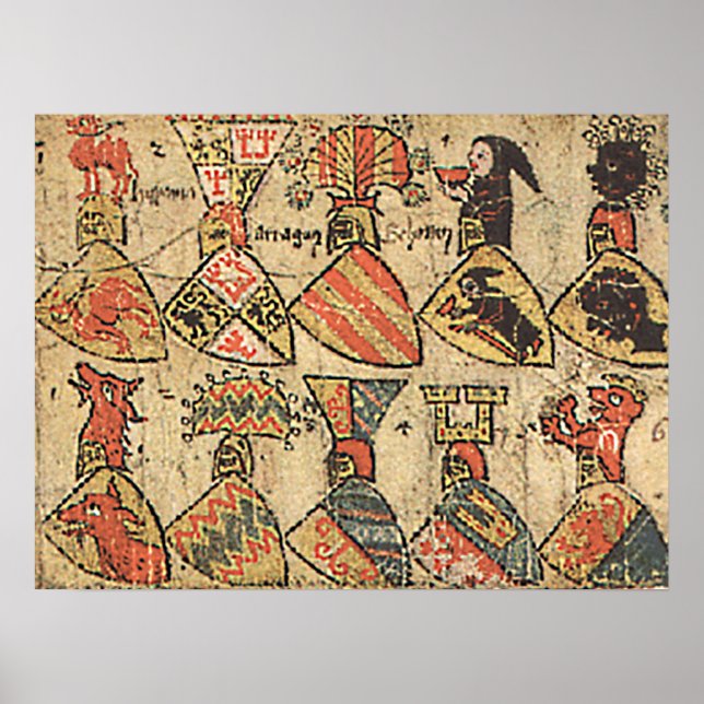 Mitteltvärliche Wappen Poster (Framsidan)