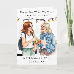 Mitten Åldras Birthday Humor för hennes skull Kort