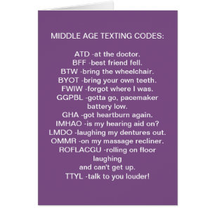 **MITTEN ÅLDRAS TEXTING** ÖVER BIRTHDAG BACKE HÄLSNINGSKORT