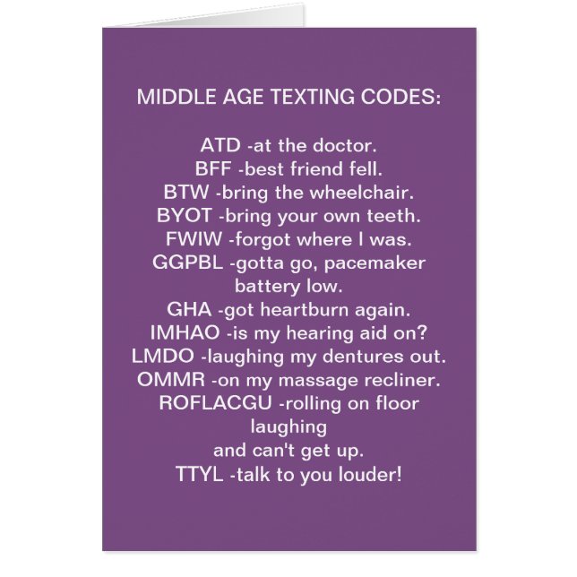 **MITTEN ÅLDRAS TEXTING** ÖVER BIRTHDAG BACKE HÄLSNINGSKORT (Framsidan)